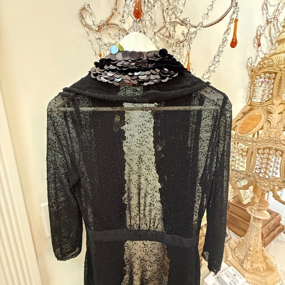 Vintage Alberto Makali  sheer elegant sequinned Cardigan - Picture 12 of 12